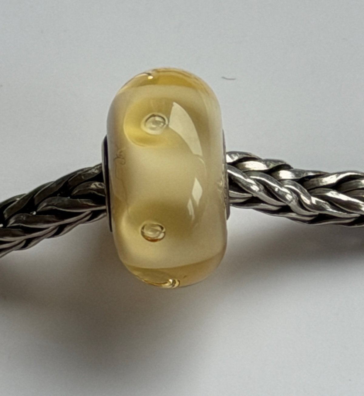 Prachtige Trollbeads glaskraal ‘luchtbellen’, Sieraden, Tassen en Uiterlijk, Glas of Kristal, Ophalen of Verzenden, Zo goed als nieuw