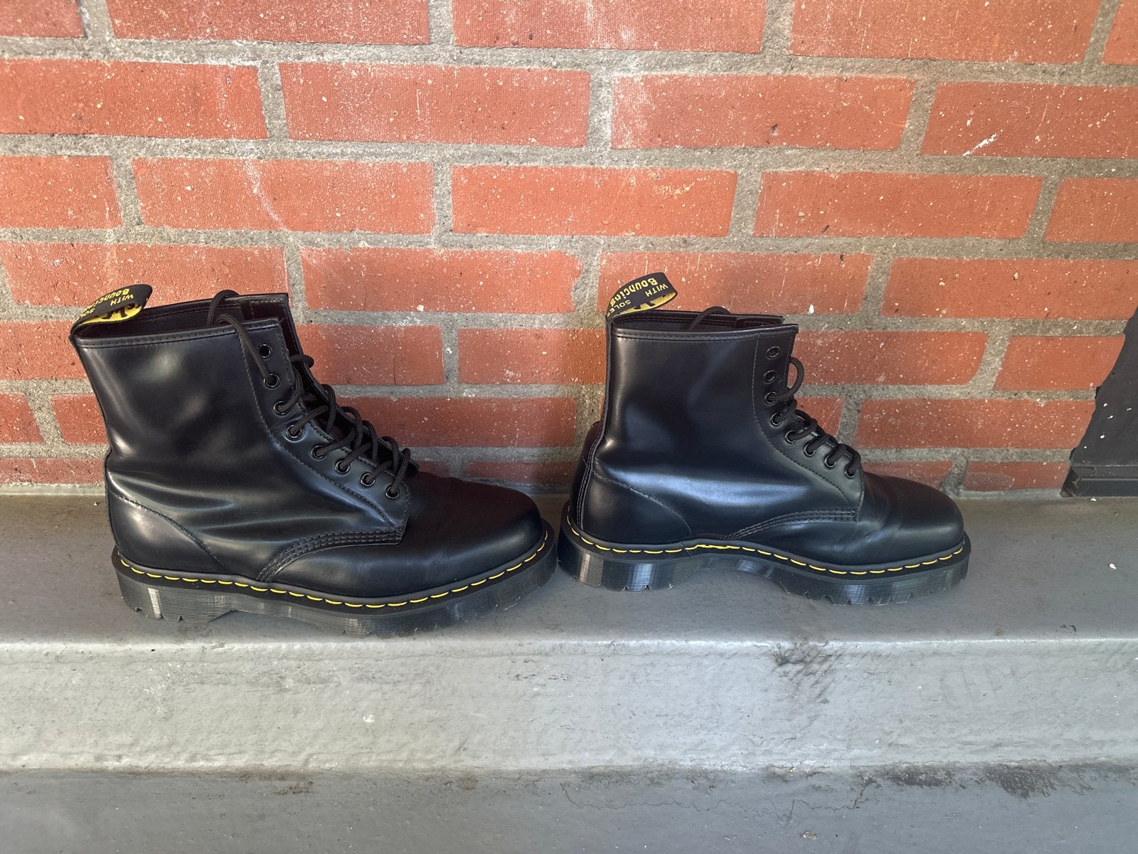Dr. Martens 1460 Smooth Leer Zwarte Laarzen, Ophalen, Zwart, Lage of Enkellaarzen, Nieuw