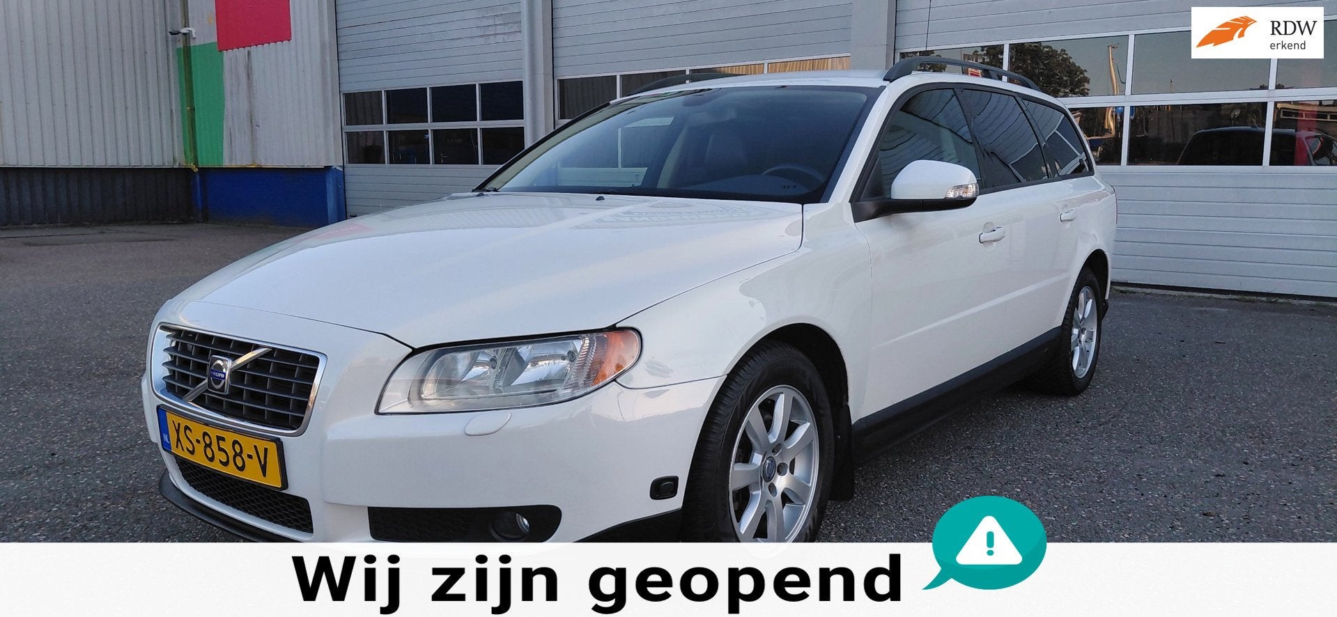 Volvo V70 2.0 Kinetic Automaat, schitterend mooie , frisse a, Auto's, Dealer onderhouden, Gebruikt, Met garantie (alle), Wit