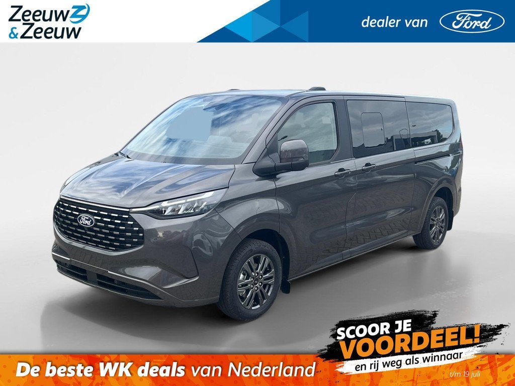 Ford Tourneo Custom 340 L2 Titanium 2.5 PHEV 233 pk | 9-pers, Auto's, Ford, 12 maanden, Plug-in hybride, Bedrijf, Hybride Elektrisch/Benzine