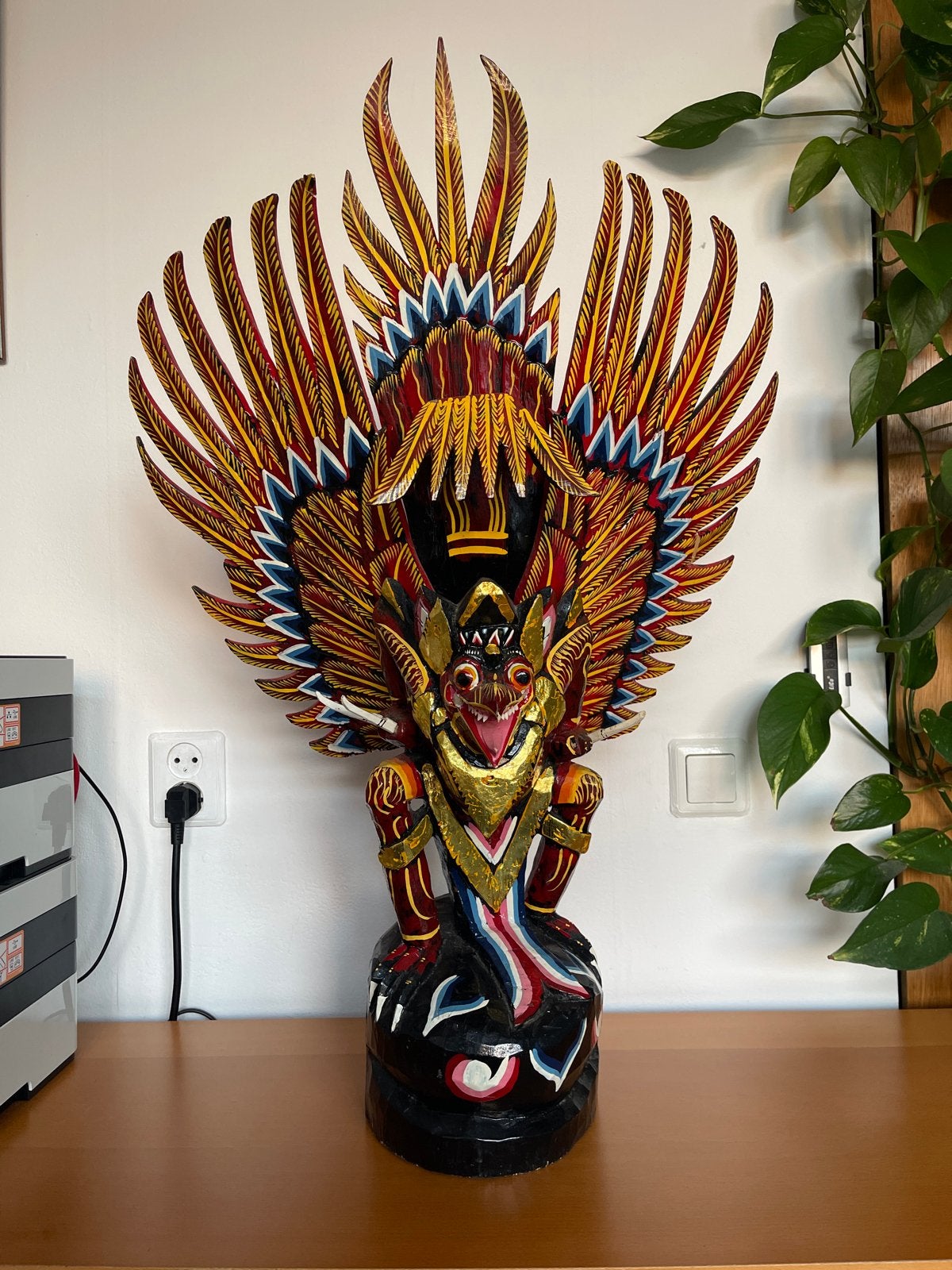 Handgesneden Balinese Garuda Houten Beeld, Ophalen