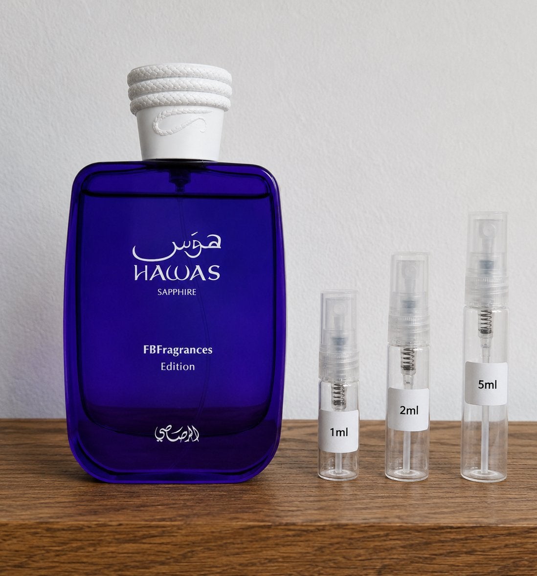 Rasasi - Hawas Sapphire (FBFragrances) samples 1-5ml, Ophalen of Verzenden, Zo goed als nieuw