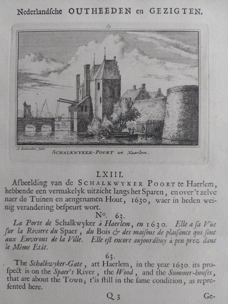 63 / Schalkwyker- Poort Schalkwijkerpoort Haarlem 1e druk, Ophalen of Verzenden