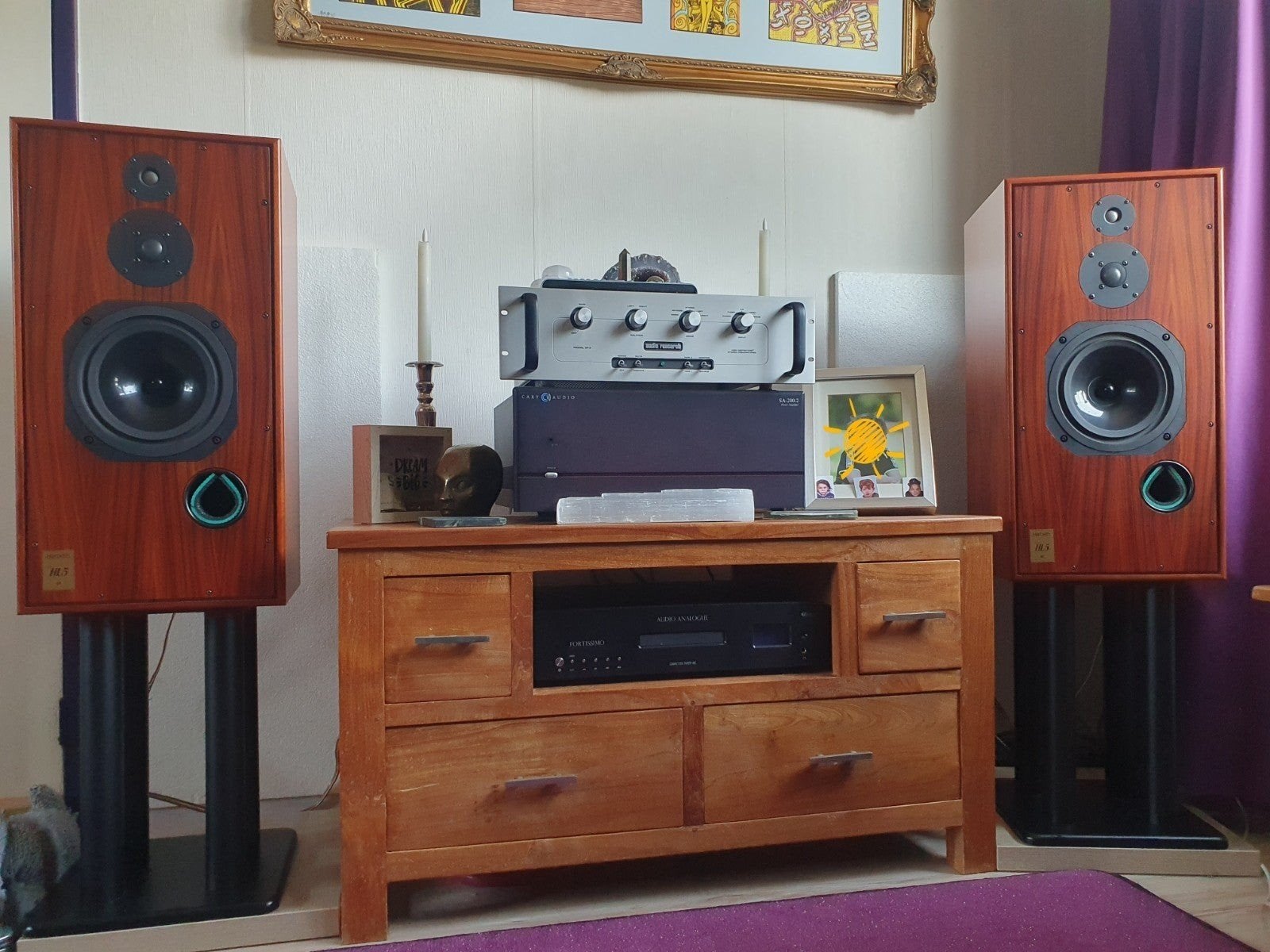 Harbeth Super HL5 Rosewood in nieuwstaat inclusief stands.