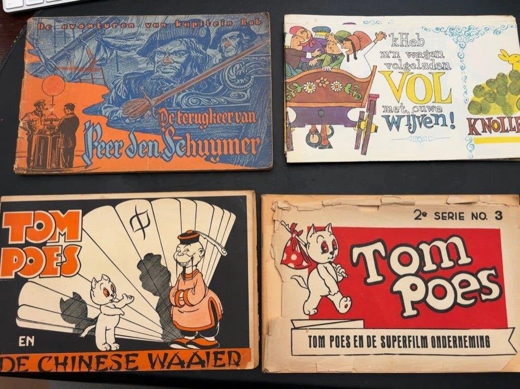 Nostalgische collectie Nederlandse stripboeken &kinderboeken, Boeken, Gelezen, Godfried Bomans, Marten Toonder, Pieter Kuhn, Carol Voges