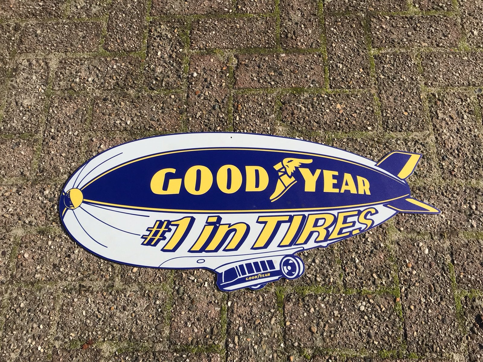 Goodyear banden groot reclamebord, Ophalen of Verzenden, Gebruikt, Reclamebord