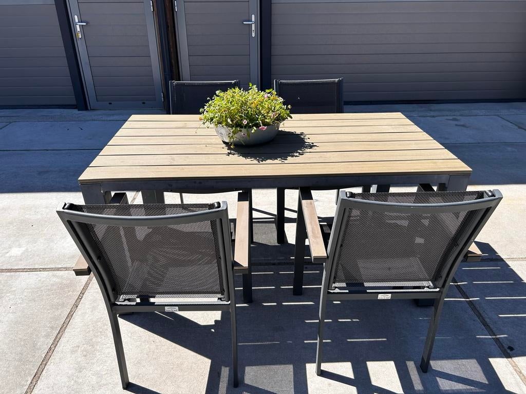 BOIS LE DUC Tuinset 160x88 - Zo goed als nieuw, Tuin en Terras, 4 zitplaatsen, ., Ophalen of Verzenden, Zo goed als nieuw