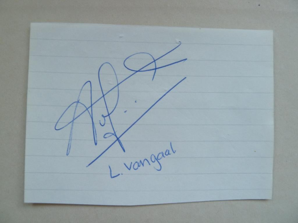 Handtekening. Louis.v.Gaal.    AZ, Ophalen of Verzenden, Zo goed als nieuw, AZ, Overige typen
