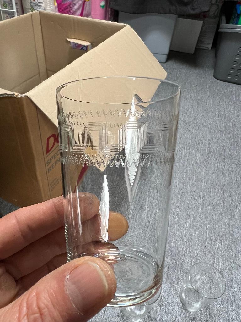 Leerdam kristal-oude glaasjes-diversen, Ophalen, Gebruikt, Overige typen