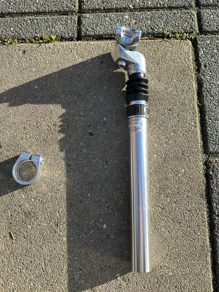 Zadelpen met vering, Fietsen en Brommers, Fietsonderdelen, Ophalen, Gebruikt, Zadel