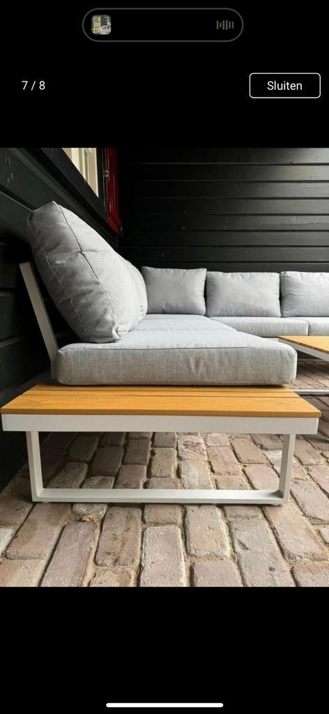 Showmodel loungeset loungebank zithoek tuinbank, Ophalen of Verzenden, Zo goed als nieuw