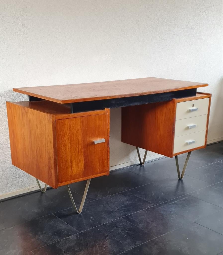 Prachtige retro vintage bureau Pastoe Cees Braakman, Ophalen, Gebruikt
