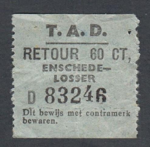 scheurkaartje TAD, Ophalen of Verzenden, Overige soorten, Overige typen