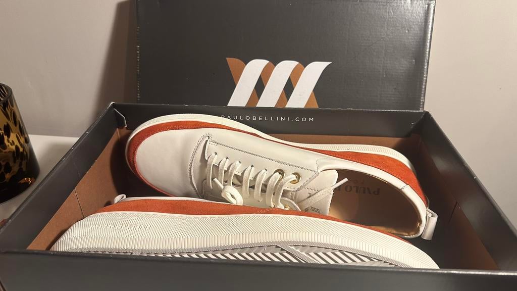 Paulo Bellini witte leren sneakers heren maat 46, Ophalen of Verzenden, Nieuw, Wit, Sneakers of Gympen