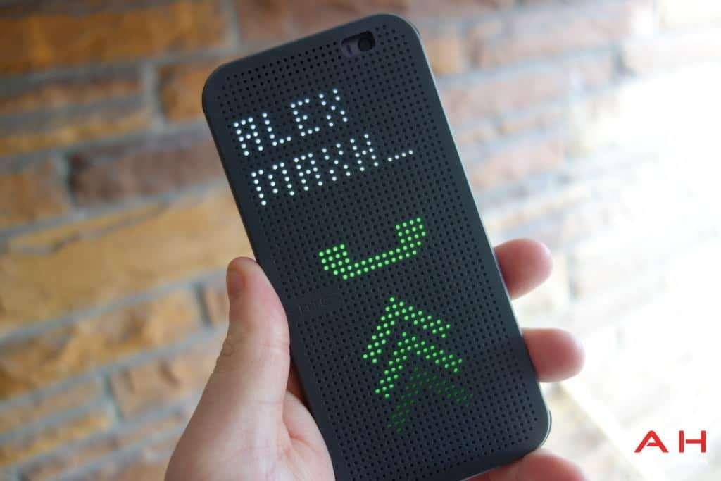 HTC M8 dot view cover/hoesje zwart en blauw, Ophalen of Verzenden, Nieuw, Hoesje of Tasje