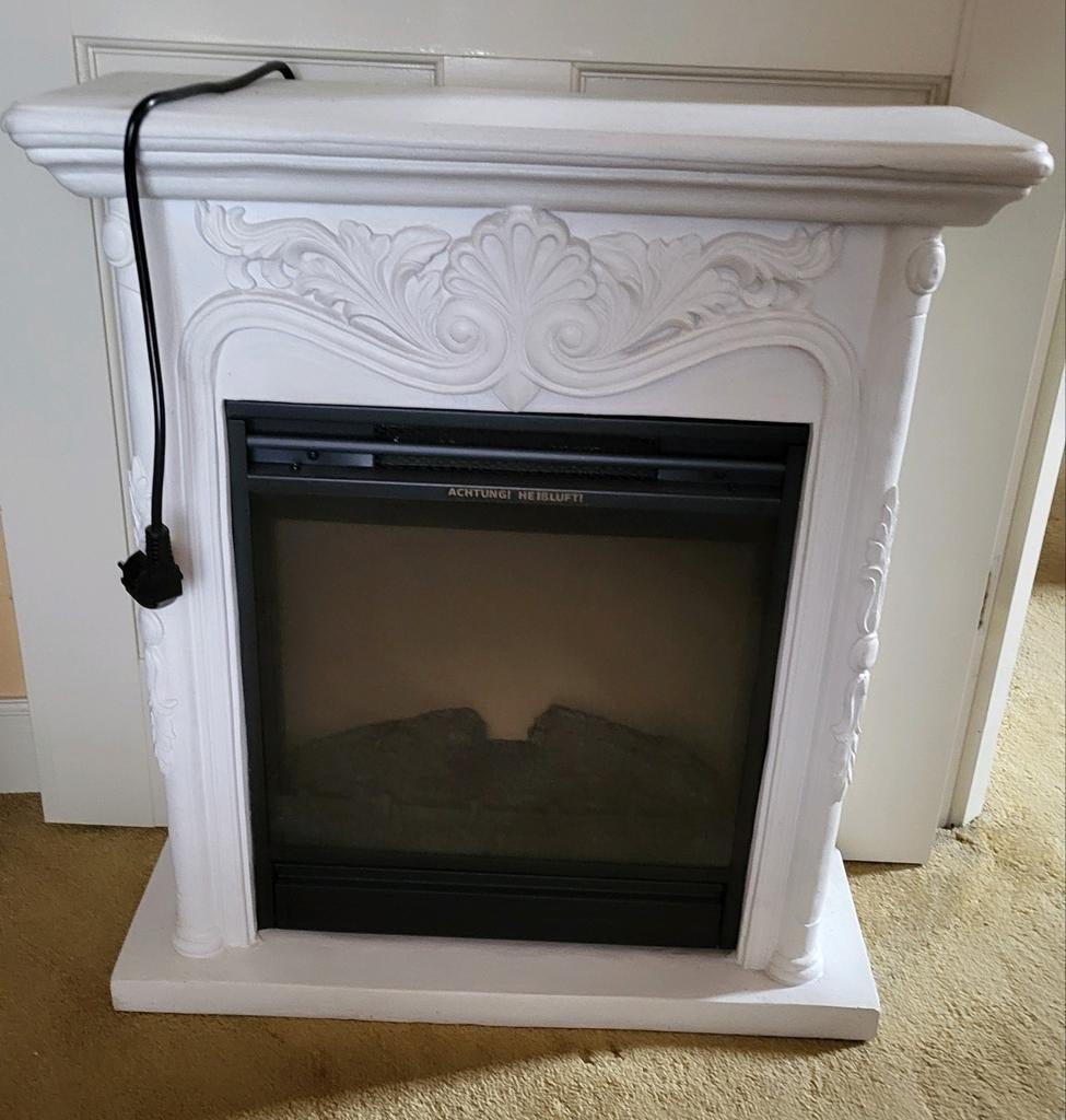 Klarnstein Lienz Elektrische Openhaard 1800W - Wit, Ophalen, Vrijstaande haard, Elektrische haard