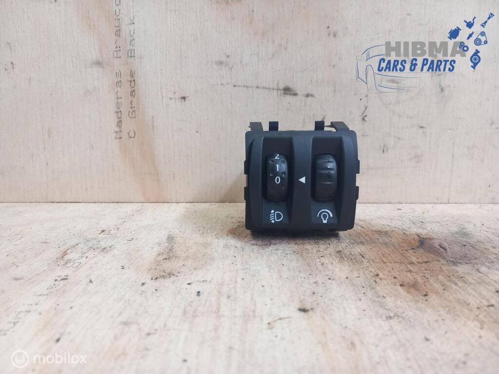 Renault Twingo II Hoogte Schakelaar Koplamp 8200095495D, Gebruikt, Renault, Ophalen of Verzenden, Renault