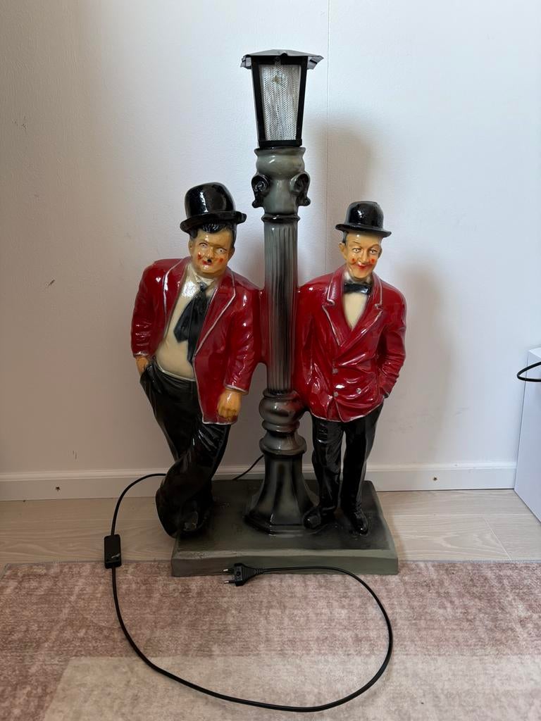 Laurel & Hardy vloerlamp / beeldlamp – retro, Ophalen of Verzenden, Zo goed als nieuw, 75 cm of meer