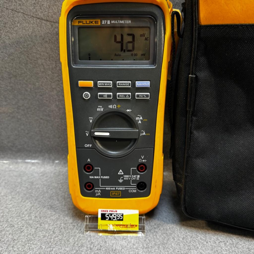 Fluke 27 multimeter II | in hoes met kabels | 376943, Ophalen of Verzenden, Gebruikt, Multimeter