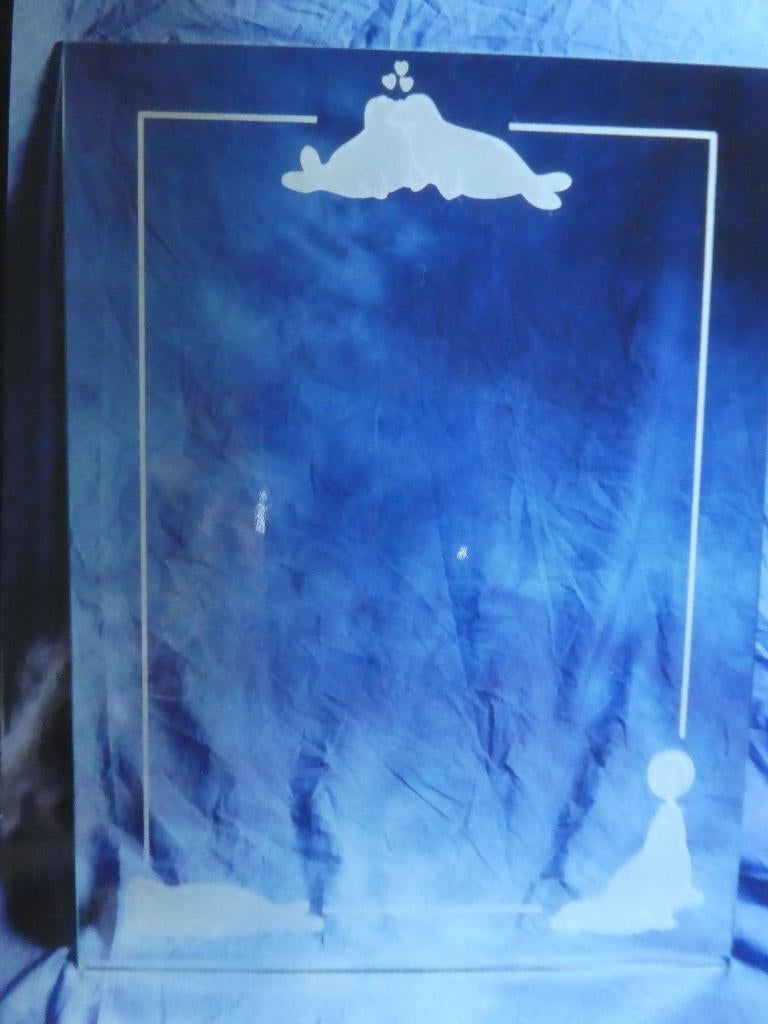 Spiegel met zeehondjes 50 x 70 cm, Huis en Inrichting, Woonaccessoires | Spiegels, Ophalen, Zo goed als nieuw, Minder dan 100 cm