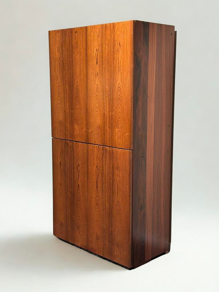 Vintage Midcentury Palissander Wandkast, Ophalen of Verzenden, Zo goed als nieuw, 25 tot 50 cm, Minder dan 150 cm