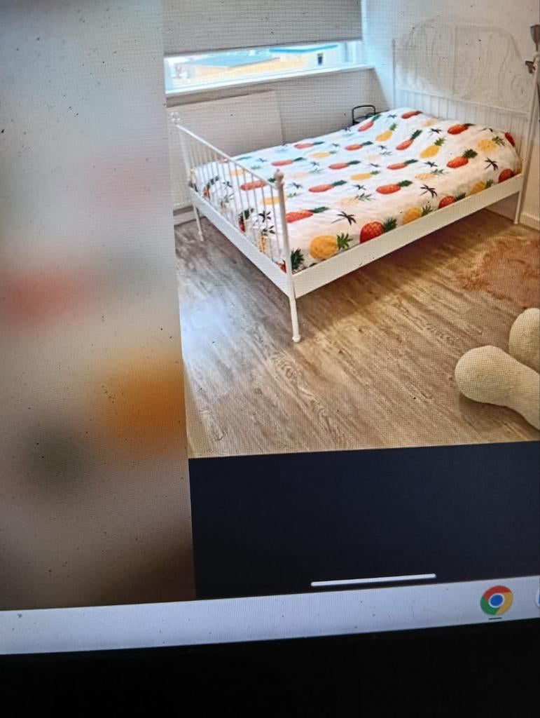 2 persoonsbed van Ikea, Ophalen, Overige materialen, Gebruikt, Wit