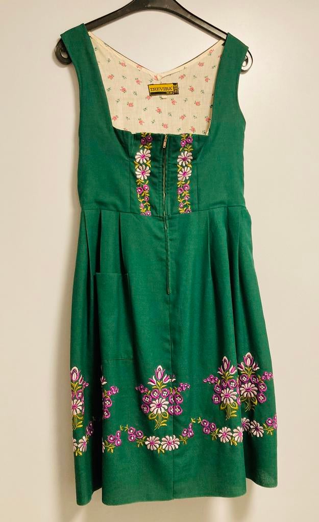 Mooie vintage geborduurde groene dirndl jurk dames ., Kleding | Dames, Carnavalskleding en Feestkleding, Zo goed als nieuw, Carnaval