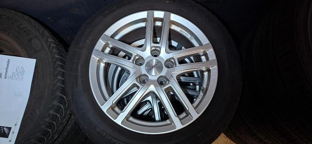 Renault lichtmetalen velgen met winterbanden, Ophalen, Gebruikt, 16 inch, Banden en Velgen