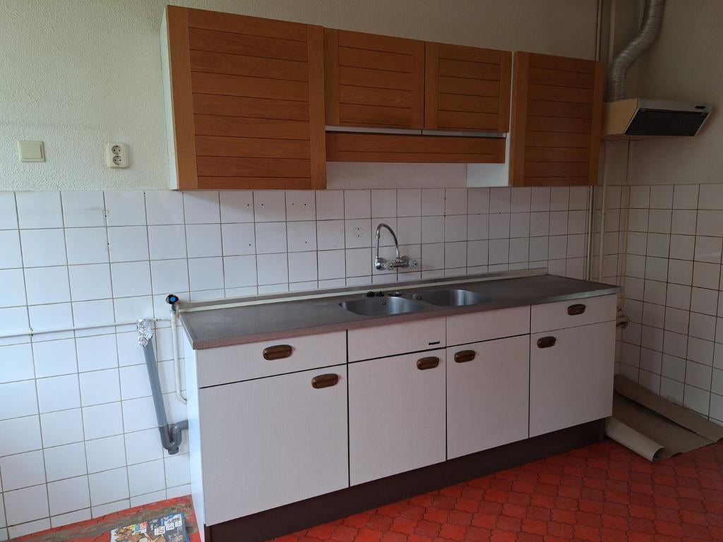 Nette Bruynzeel Keuken - Kan nog jaren mee!, Ophalen, Gebruikt, Wit, Enkelwandige keuken
