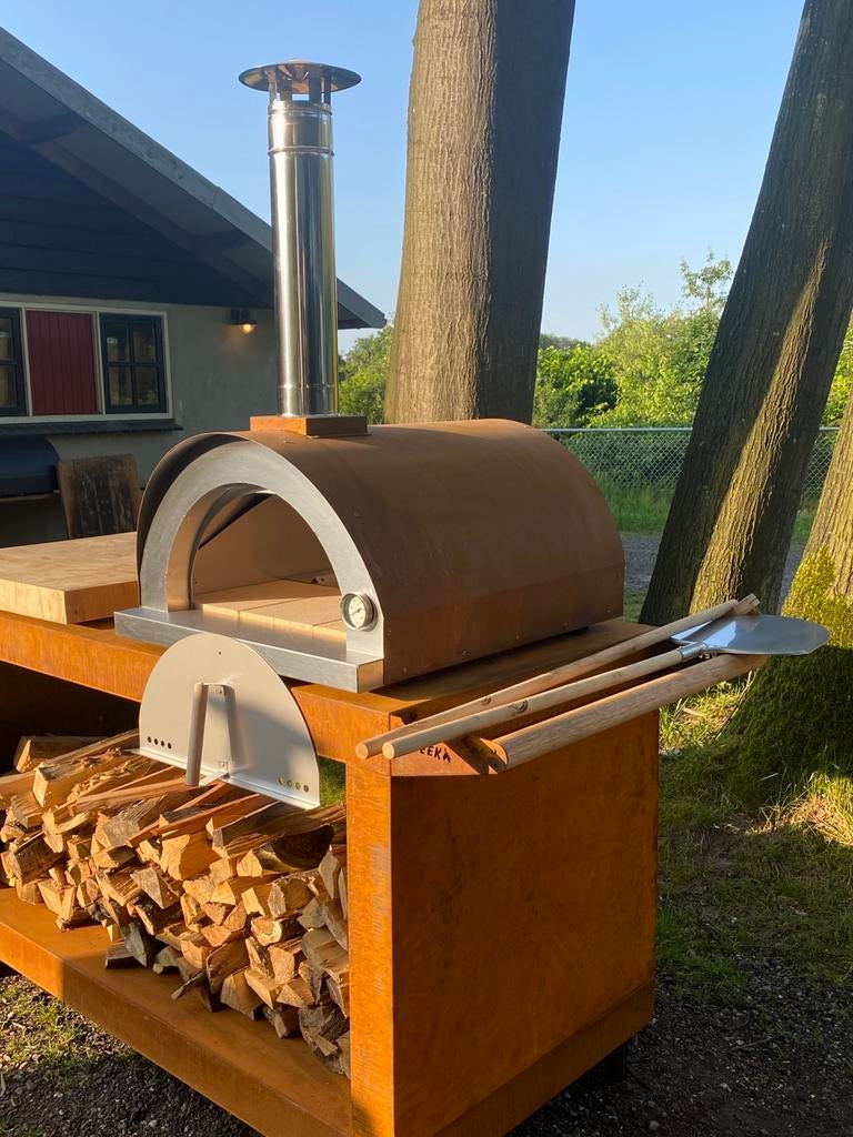 Cortenstaal pizzaoven, Corten 70 2 pizza's horeca allweather, Ophalen of Verzenden, Nieuw, BEEK