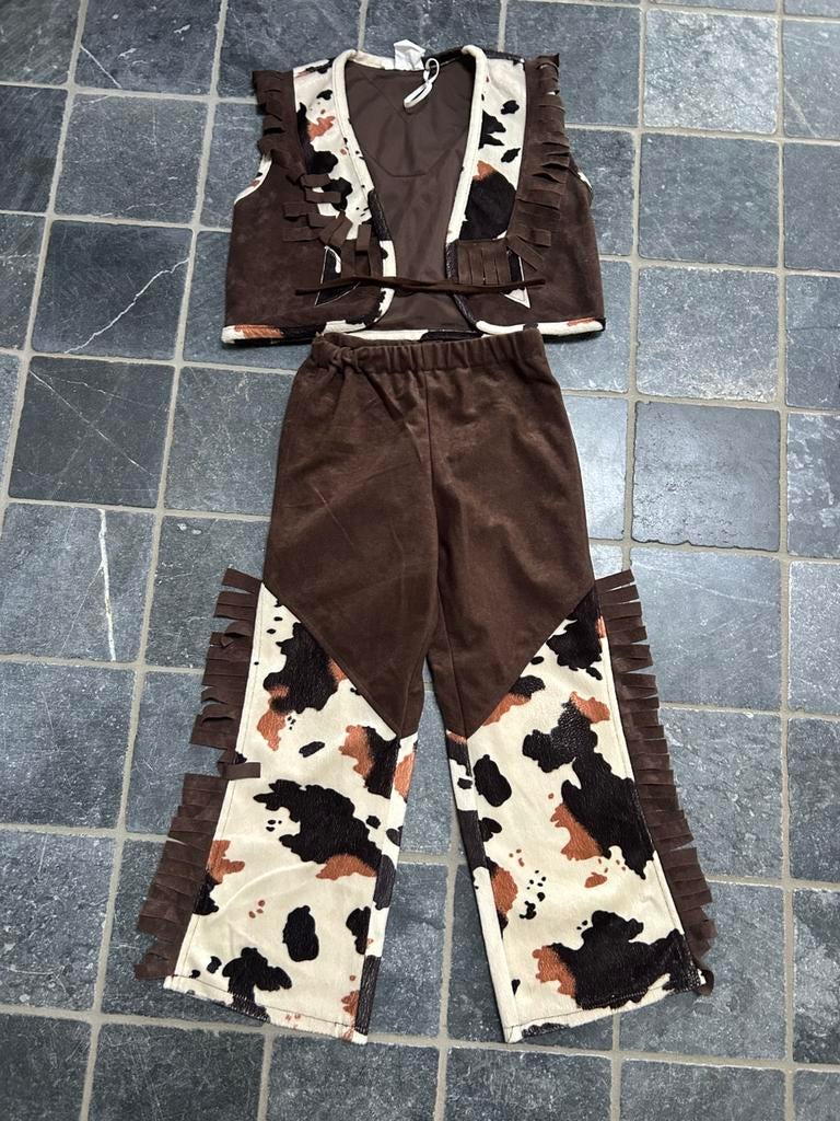 Cowboy carnavals pak maat 116, Kinderen en Baby's, Carnavalskleding en Verkleedspullen, Zo goed als nieuw, Jongen of Meisje, 110 t/m 116