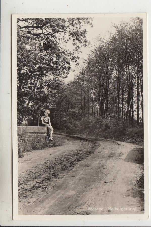 Wesepe - Olst - Wijhe, Malbergerbrug, Verzamelen, Ansichtkaarten | Nederland, Ophalen of Verzenden, 1940 tot 1960, Ongelopen, Overijssel