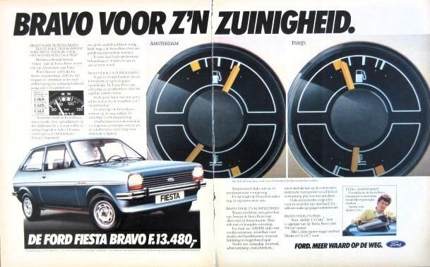 7 vintage advertenties reclames Ford Fiesta autos 1981 auto, Ophalen of Verzenden, Gebruikt, Auto's