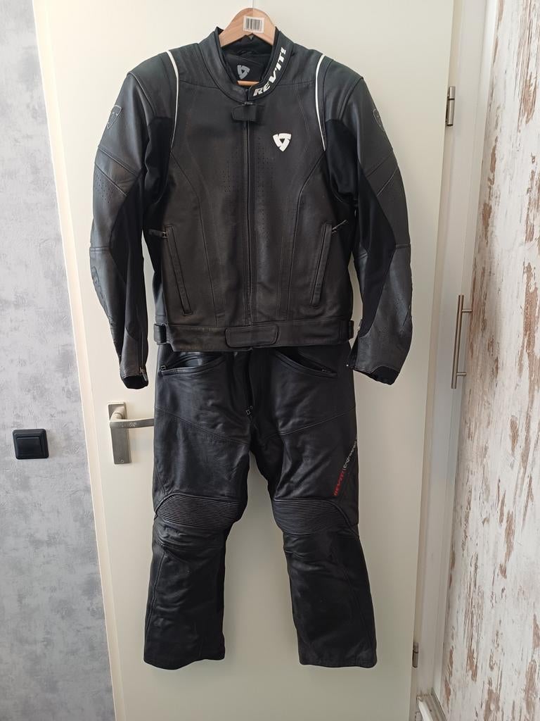 Tekoop leren Revit motorpak maat 54 met afristbare broek, Motoren, Ophalen, Tweedehands, Jas | leer