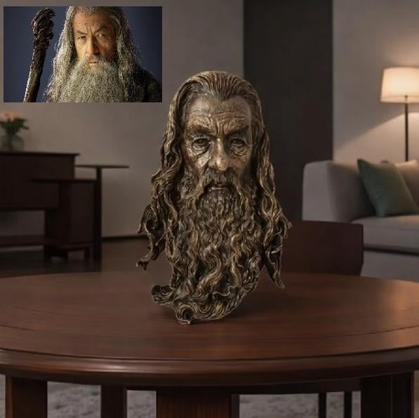 GANDALF the Grey Handgemaakt beeld, Koperkleurig, Verzenden, Nieuw
