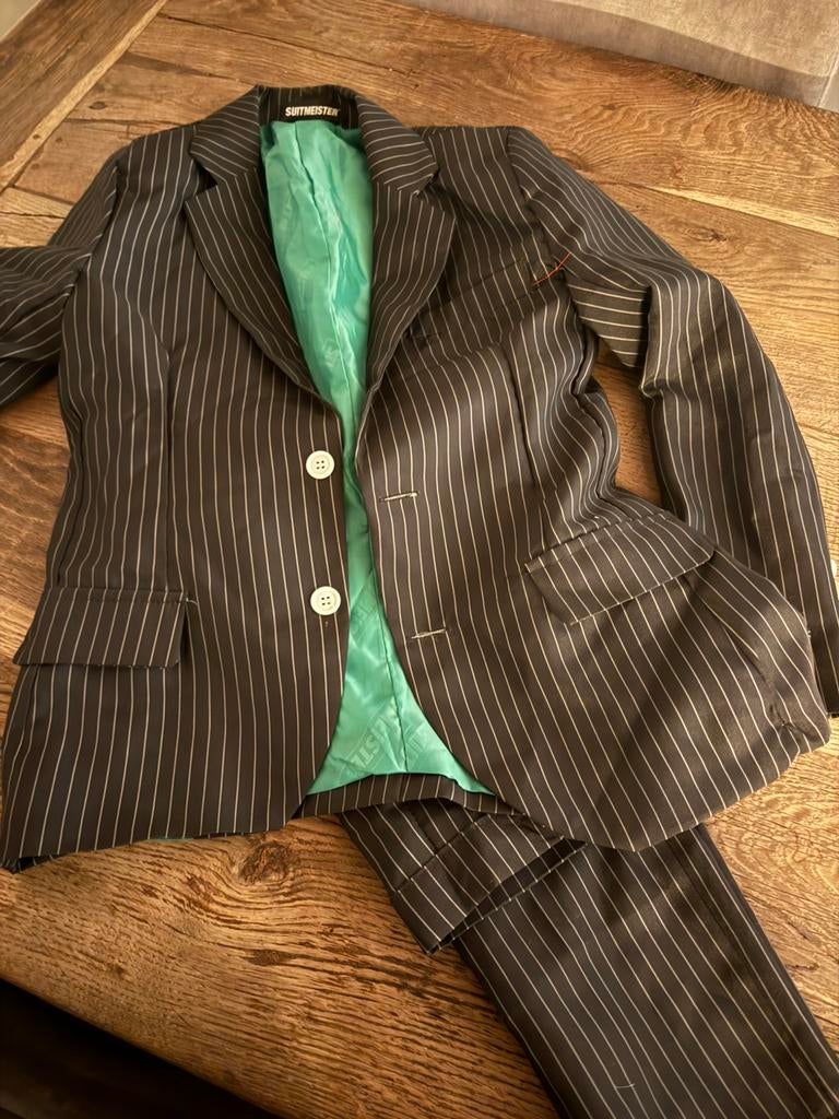 Suitmeister pak 10-12 jaar Gangster, Ophalen of Verzenden, Zo goed als nieuw, 146 t/m 152, Jongen of Meisje