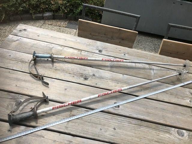 Vintage skistokken Fischer, Sport en Fitness, Skiën en Langlaufen, Ophalen, Stokken, 100 tot 140 cm, Fischer
