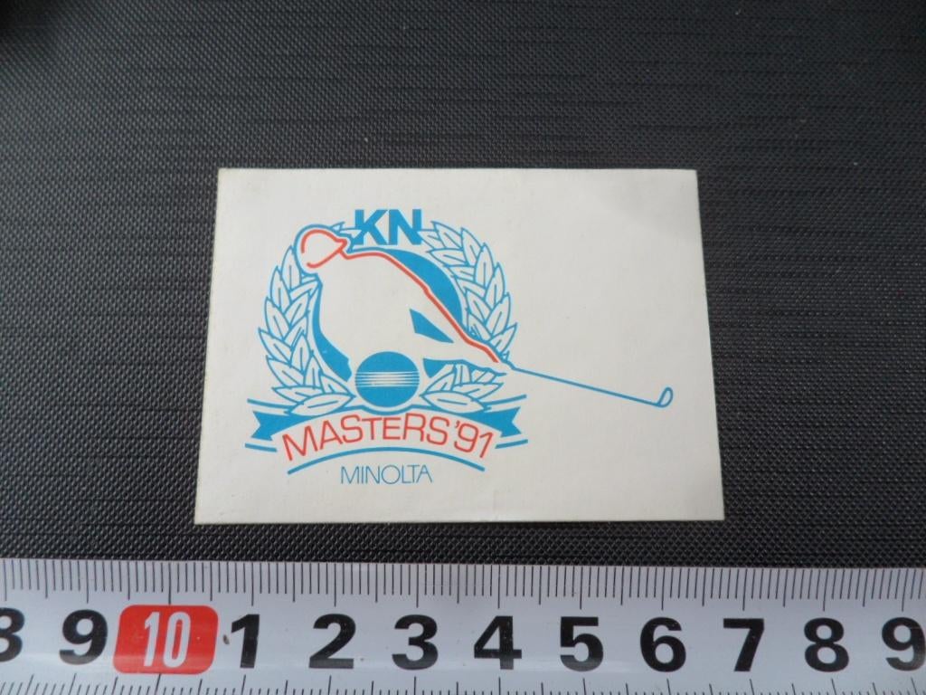 sticker golf KN MASTERS 1991 minolta *, Verzamelen, Stickers, Zo goed als nieuw, Ophalen