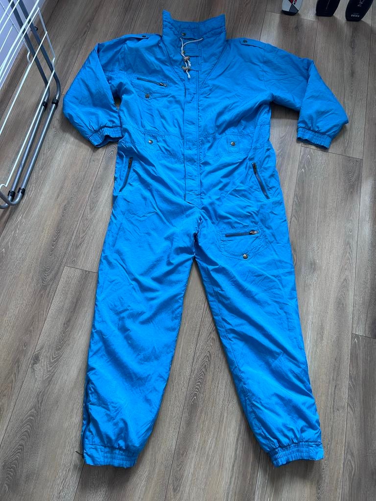 Vintage blauw skipak (jaren 80), Kleding | Heren, Wintersportkleding, Ophalen, Gedragen, Pak