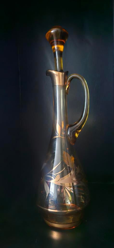 Beheems kristallen karaf met gouden details, Ophalen of Verzenden