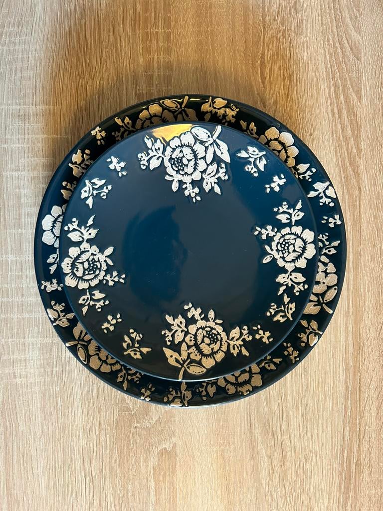 Borden set, Huis en Inrichting, Keuken | Servies, Ophalen, Gebruikt, Overige stijlen, Bord(en)