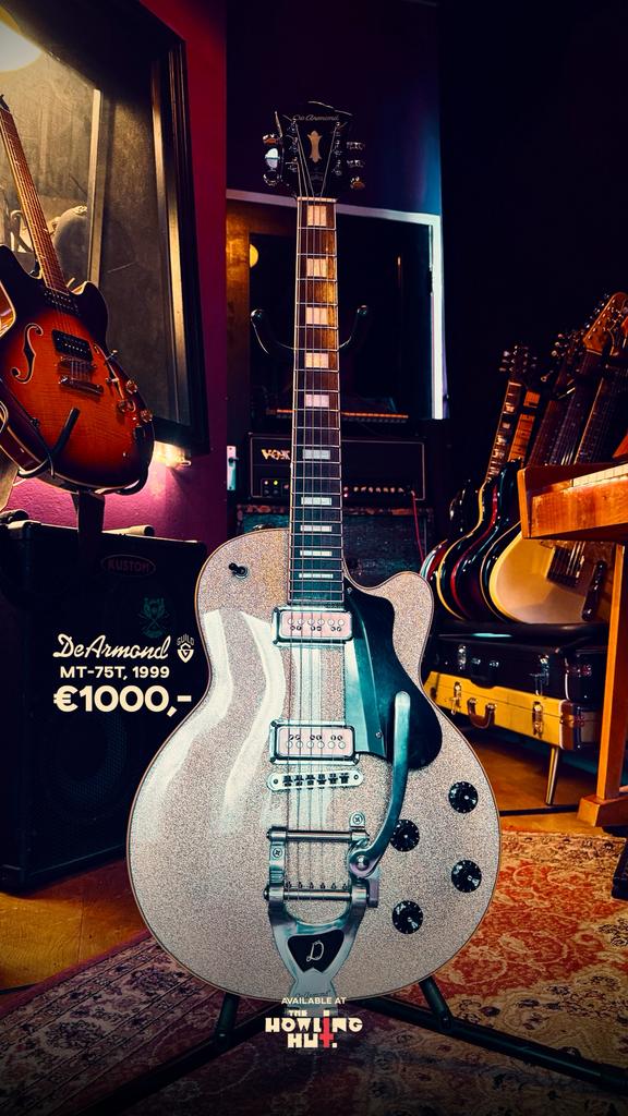 Champagne DeArmond by Guild M-75T, Ophalen, Zo goed als nieuw, Hollow body, Overige merken