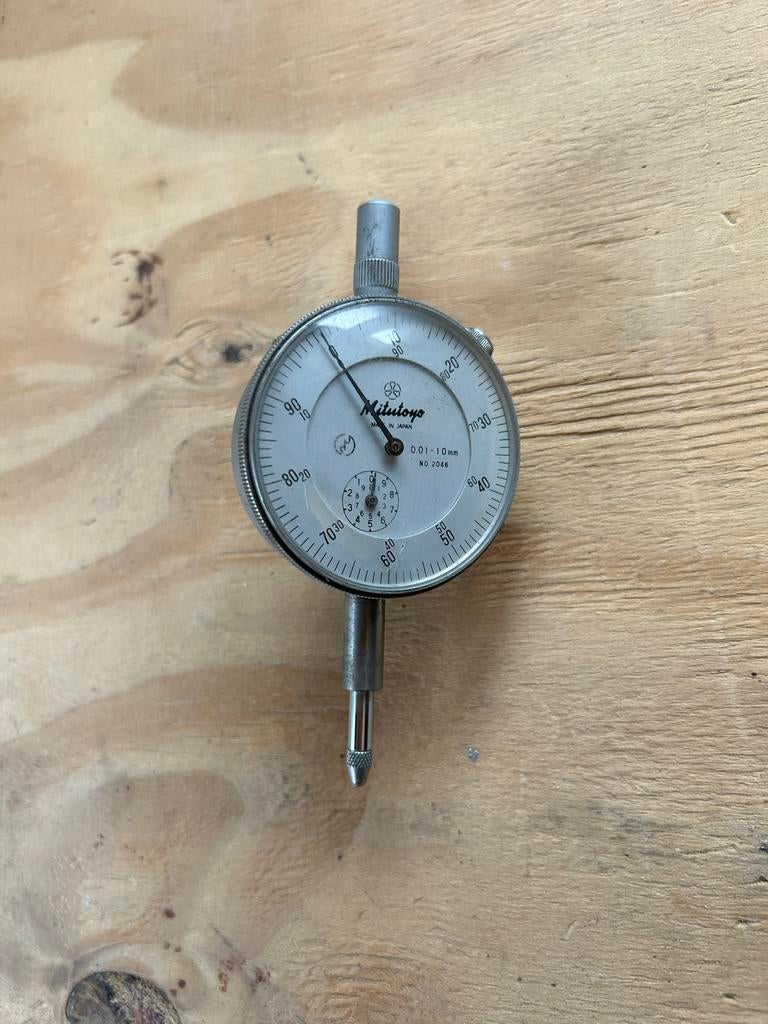 een Mitutoyo meetklok (dial indicator), Gebruikt, ., Ophalen of Verzenden, .