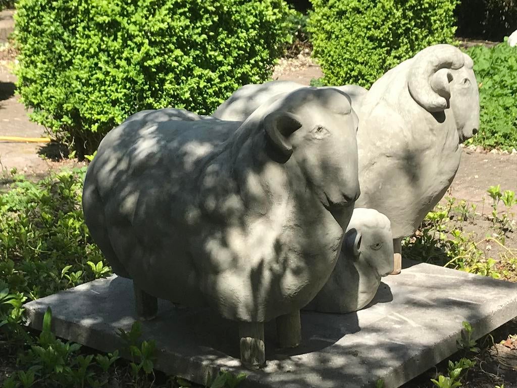 Stenen schapen beelden | Brüsewitz Arts, Tuin en Terras, Ophalen, Nieuw, Steen, Dierenbeeld