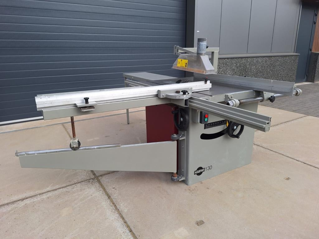 Harwi 130 met roltafel  schulpzaag cirkelzaag, Doe-het-zelf en Verbouw, Gereedschap | Zaagmachines, Ophalen, Cirkelzaag, 70 mm of meer