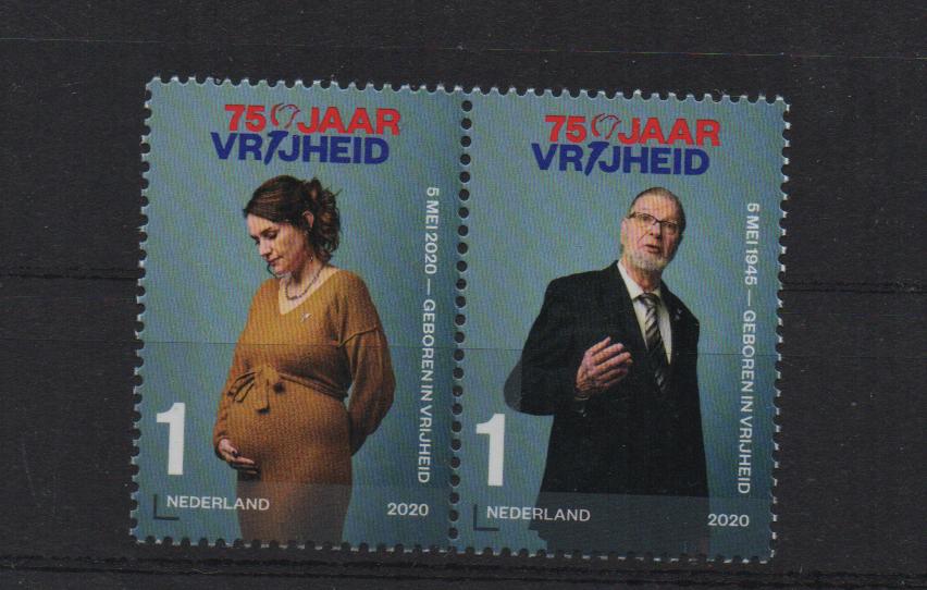 NVPH 3842-3843 Postfris 75 jaar Bevrijding 2020, Postzegels en Munten, Postzegels | Nederland, Ophalen of Verzenden, Na 1940, Postfris