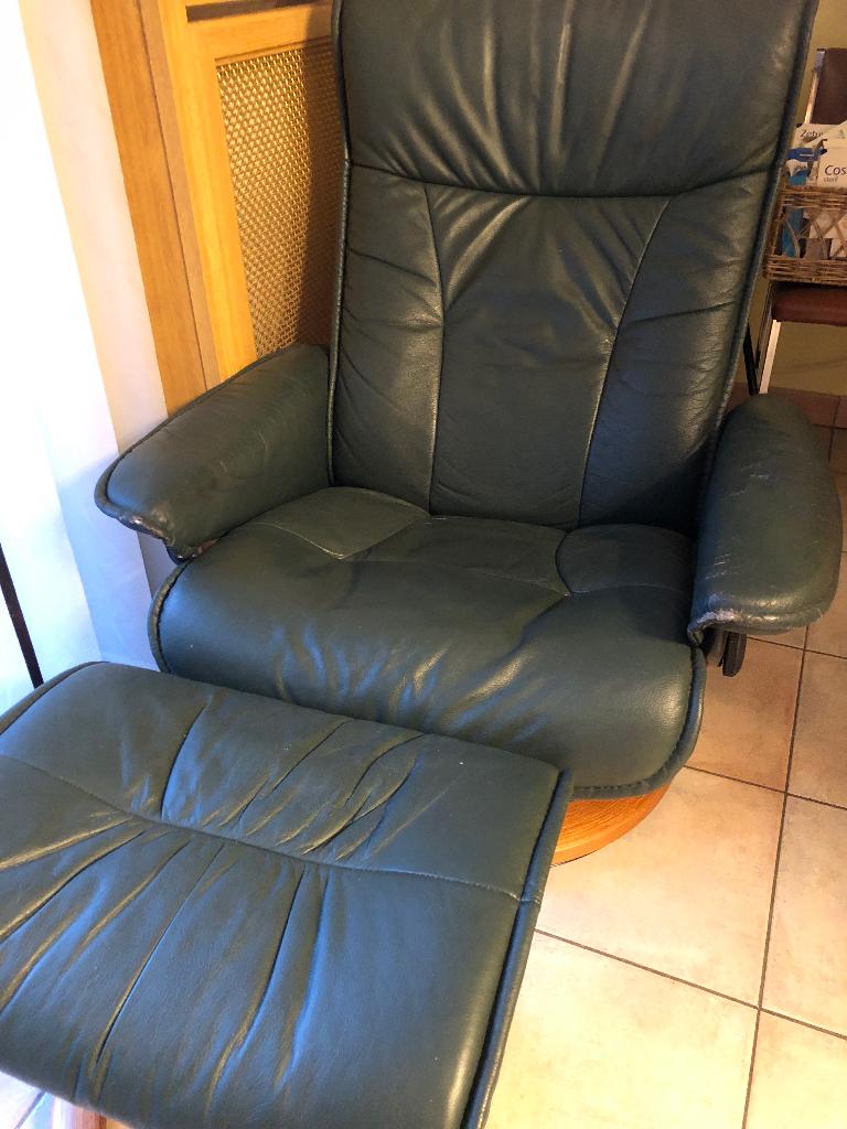 Relax zetel stressless, Ophalen, Gebruikt, 50 tot 75 cm, Leer