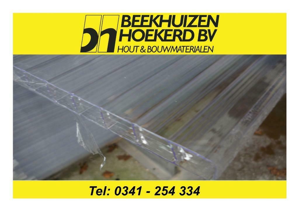 Meerwandige Polycarbonaat platen 16mm helder, Kunststof, Overige kleuren, Nieuw, 15 m² of meer
