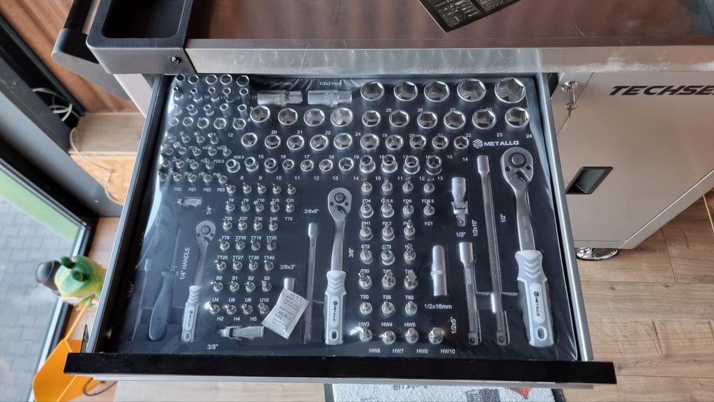 Metallo gereedschapwagen 7 laden vol gereedschap, Doe-het-zelf en Verbouw, Gereedschapskisten, Ophalen, Nieuw