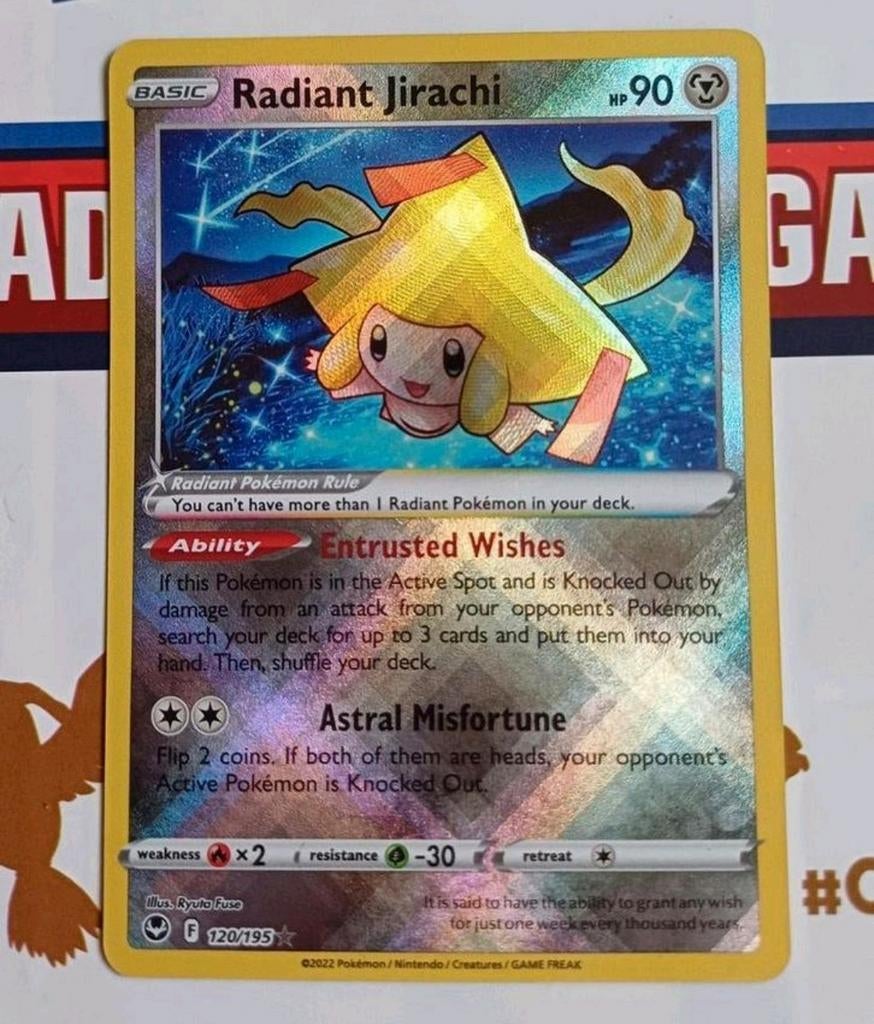 Pokemonkaart Radiant Jirachi 120/195, Ophalen of Verzenden, Nieuw, Losse kaart